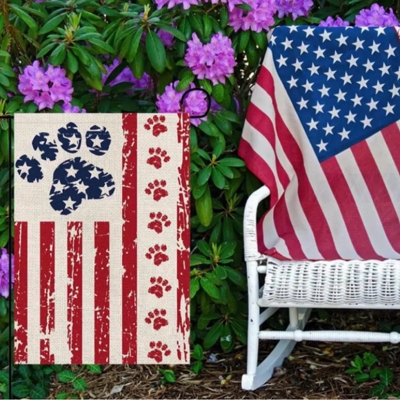 Dog Garden Flag, Americana Dog Flag, Independence Day Patriotic Dbl Sided 12×18 - Picture 3 of 7
